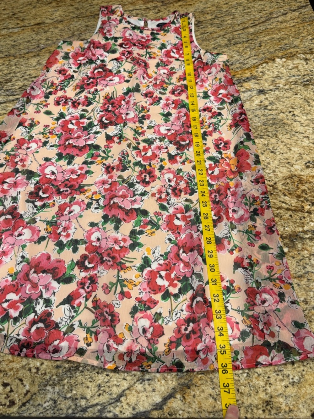 Tommy Hilfiger Pink Floral Lined Shift Dress Size 4 Knee Length - Picture 9 of 9